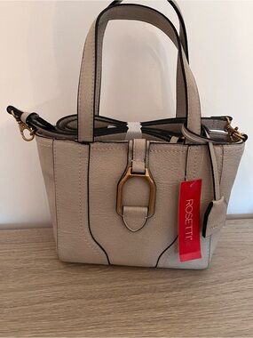 Rosetti Taupe Satchel with Gold Hardware